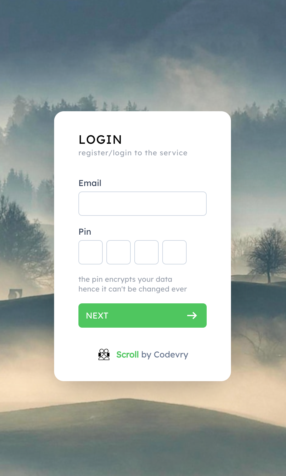 Scroll interface